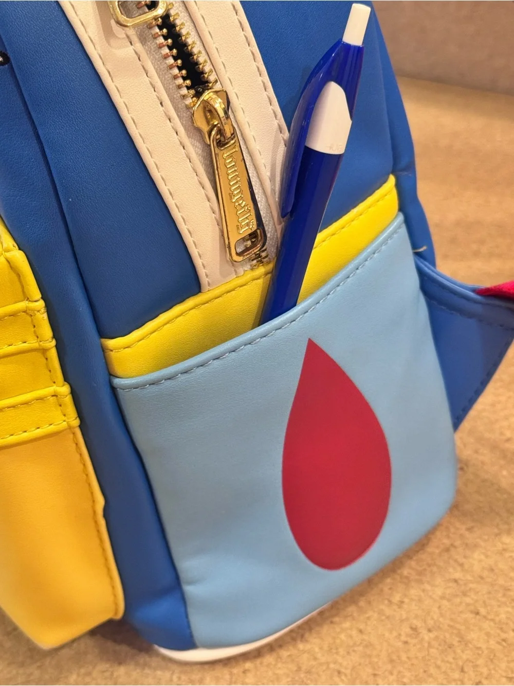 Disney by Loungefly Blue, Yellow & Red Snow White Vegan Leather Mini Backpack